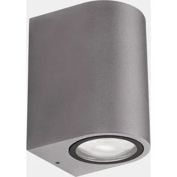 Lampička LEDS-C4 Venkovní nástěnné svítidlo Eko Single, šedé, šířka 7 cm, hliník šedá 1 x 8 W LED - Doprava zdarma