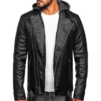 Moto bunda PÁNSKÁ KOŽENÁ BUNDA ČERNÁ 11Z8005 DENLEY_M