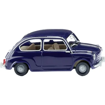 Modelová železnice Wiking 009907 H0 model osobního automobilu Fiat 600 - tmavě modrá