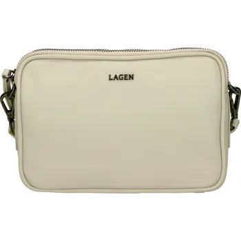 Kabelka Dámská kožená crossbody kabelka Lagen Bruna - šedá