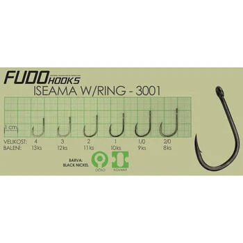 Rybářský háček Fudo Iseama Ringed 1/0 (bal.9ks)
