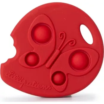 Hračka pro nejmenší Lilliputiens Safari kroužek s aktivitami a zrcátkem lev Jack