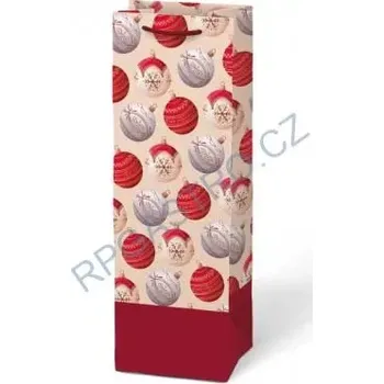 Dárková taška Papírová taška vánoční T12 na lahev V30 12 x 36 x 10 cm (5252801.4) (Papírová taška vánoční T12 na víno V30 12 x 36 x 10 cm (5252801.4))