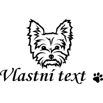 Samolepící dekorace Samolepka na auto Jorkšírský teriér Velikost: M, Vzor: 1, Barva: zelená