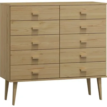 Komoda Komoda z masivu borovice Nord K2/5S 155/109/42 cm / přírodní