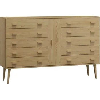 Komoda Komoda z masivu borovice Nord K4/5S 175/109/42 cm / přírodní