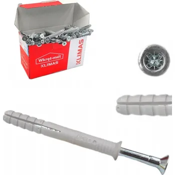 Hmoždinka KLIMAS Wkret-met SM Ø6 mm Natloukací hmoždinka se šroubem se zápustnou hlavou PZ-2 60 mm - 200 ks