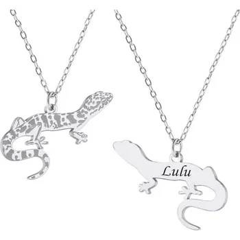 Přívěsek Přívěsek s řetízkem z chirurgické oceli Gekon