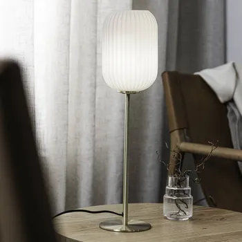 Lampička Markslöjd Stolní lampa Cava, mosazná barva, sklo, výška 55 cm mosaz, opál 1 x 40 W - Doprava zdarma