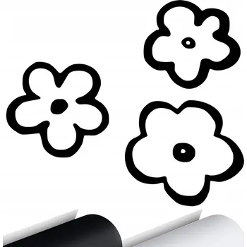 Samolepicí dekorace na vozidlo SAMOLEPKA na auto KVĚTINY FLOWERS 15x14 cm