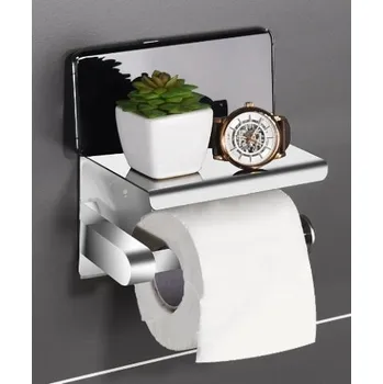 Držák na toaletní papír s poličkou na telefon TOI-PAP1 CHROM EB775