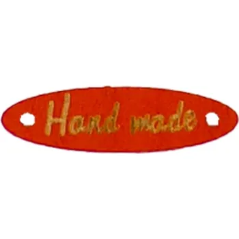 Knoflík Pro Háčkování Hand made elipsa červený