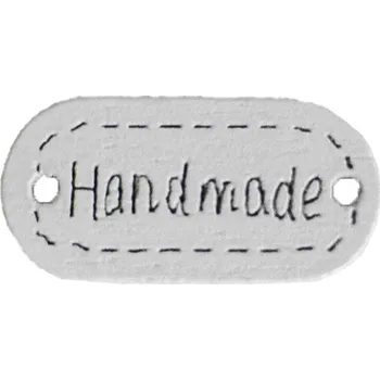 Knoflík Pro Háčkování hand made, oválný bílý