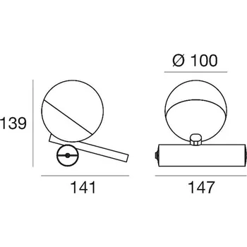 Lampička Linea Light Stolní lampa Rossini LED, chrom, hliník, PMMA, stmívač 1 x 5 W LED - Doprava zdarma
