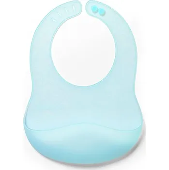 Bryndák BabyOno Bryndák silikonový ultratenký s kapsou - modrý