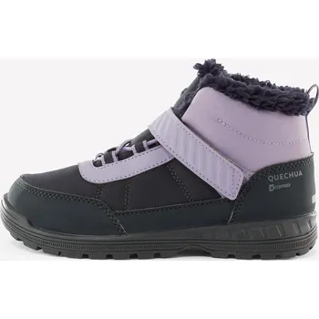 Pánské tenisky QUECHUA Dětské zimní turistické nepromokavé boty na suchý zip SH 100 vel. 24-34 25 FIALOVÁ|ŠEDÁ
