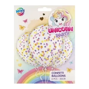 Balónek Konfety balónky 30 cm, 6 ks