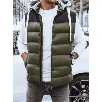 Pánská vesta Pánská vesta prošívaná s kapucí TX3935z Barva: Zelená, Velikost: L