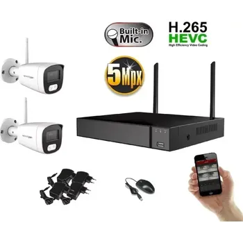 Kompletní kamerový systém Monitorrs Security – Monitorrs Security Wifi IP 2 kamerový set 5 MPix (6121K2)