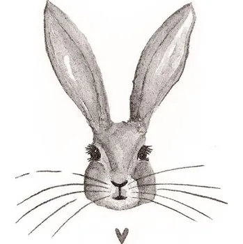 Papírový ubrousek Bílé papírové ubrousky s králíčkem Love Rabbit - 33*33 cm (20ks)