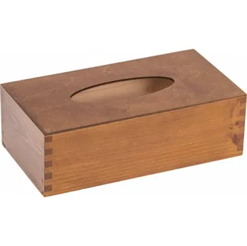 Dárková krabička Dřevěná krabička na kapesníky - 26x14x8,5 cm / BRONZ