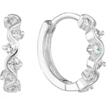 EVOLUTION GROUP CZ Stříbrné náušnice kruhy se zirkony - 11244.1
