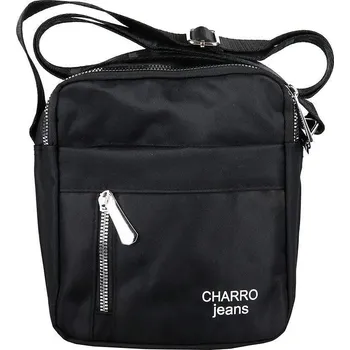 Malá dvouoddílová černá crossbody taška Charro no. 166