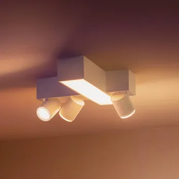 Lampička Reflektor Philips Hue Centris Cross LED, bílý, 3 světla RGB CCT bílá 3 x 4,2 W GU10 LED + LED celkem 25 W - Doprava zdarma