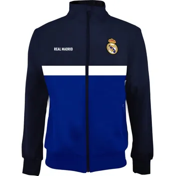 Pánská větrovka Real Madrid FC Bunda Real Madrid FC, modrá, stojáček, zip Velikost: XXL