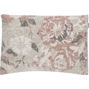 Dekorativní polštářek Šedo-červený polštář s květy Vintage - 35*50 cm