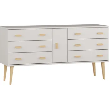 Komoda Komoda z masivu borovice Nord K4/3S 135/75/42 cm / bílá