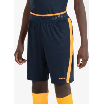 Chlapecké kraťasy KIPSTA Dětské fotbalové kraťasy CLR 12 LET MODRÁ|ORANŽOVÁ