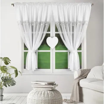 Záclona My Best Home Kalina bílá/bílá 400 x 145 cm