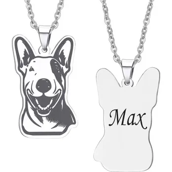 Přívěsek Přívěsek s řetízkem z chirurgické oceli Bulllteriér