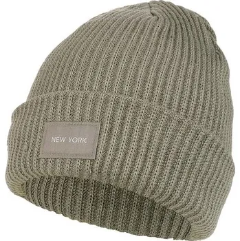 Čepice Pletená čepice New York šedozelená dvouvrstvá uni