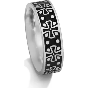 Souprava šperků Prsten s ornamenty chirurgická ocel - Velikost prstenu 8 VL 514