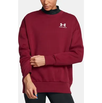 Dámská mikina Dámská mikina Under Armour Icon Fleece OS Crew Under Armour tmavě červená 3056612