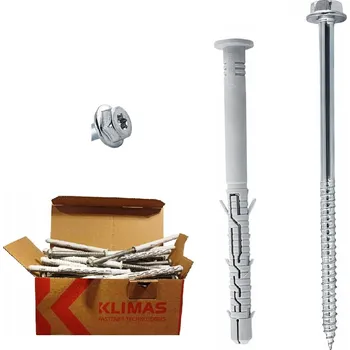 Hmoždinka KLIMAS Wkret-met KPR-FAST Ø12 mm Rámová hmoždinka se šroubem se 6 hrannou hlavou a vlisovanou podložkou TX-40, SW-13 300 mm - 20 ks
