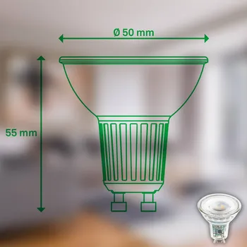 Lampička Briloner LED žárovka s reflektorem GU10 2,5W čirá 3000K EEK A 2er