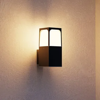 Venkovní osvětlení Venkovní nástěnné svítidlo Forlight Veta, černé, hliník, šířka 9 cm černá, opálová 1 x 15 W LED - Doprava zdarma