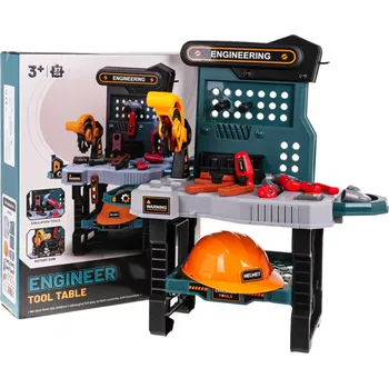 Dětská dílna RKToys Dětský dílenský stůl s nářadím 37 dílů