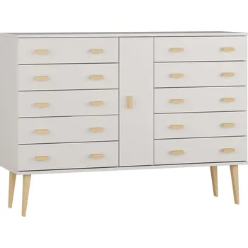 Komoda Komoda z masivu borovice Nord K4/5S 155/109/42 cm / bílá