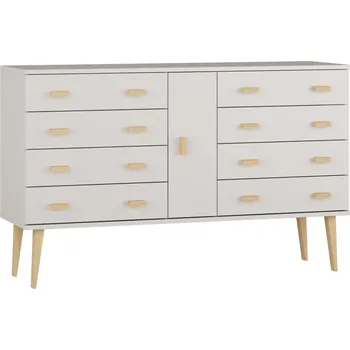 Komoda Komoda z masivu borovice Nord K4/4S 155/92/42 cm / bílá