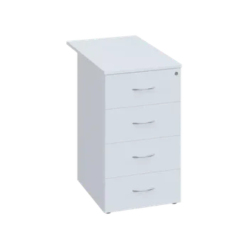 Zásuvkový kontejner CKCP 2 - 85 kontejner přístavný, 4-zásuvkový, deska 25 mm, centrální zámek, bílá