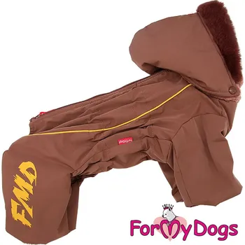 Obleček pro psa FOR MY DOGS Overal CHOCOLATE, membrána, hnědý Velikost: 12/S