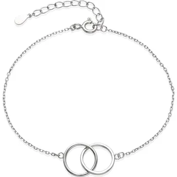 Náramek NUBIS® Stříbrný náramek s propojenými kroužky - NB-1261