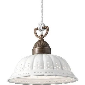 Il Fanale Il Fanale Anita 061.07.OC rustikální závěsné svítidlo, mosaz a keramika Bassano