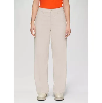 Dámské kalhoty s.Oliver dámské kalhoty s širokými nohavicemi béžové Velikost: 44