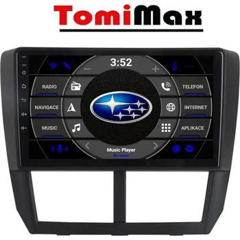 Auto Hi-Fi TomiMax Subaru Forester Android 14 autorádio s WIFI, GPS, USB, BT HW výbava: nedostupný - 2K 2000x1200px 8 Core 4GB+64GB - pouze displej D - Model auta: Subaru Forester 2008-2012, Velikost obrazovky: Dotyková obrazovka: 9"