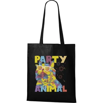 Nákupní taška DOBRÝ TRIKO Bavlněná taška s potiskem Party animal Barva: Černá
